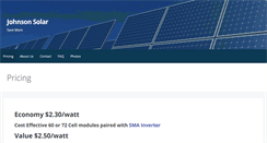 Desktop Screenshot of johnsonsolar.com